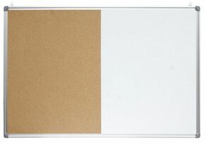 Ploča bijela magnetna/pluto zidna OPTIMA 45x60cm alu okvir 22384