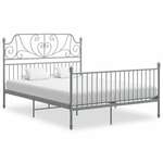 Okvir za krevet sivi od metala i šperploče 160 x 200 cm