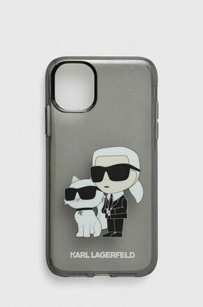 Karl Lagerfeld KLHCN61HNKCTGK Apple iPhone 11/XR black hardcase Gliter Karl&amp;Choupette