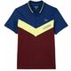 Muški teniski polo Lacoste Tennis x Daniil Medvedev Seamless Effect Polo Shirt - bordeaux/lime/navy blue