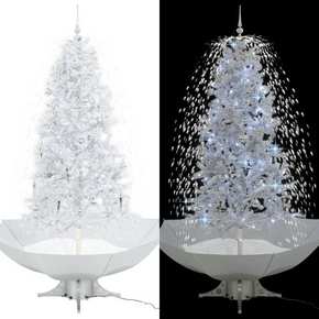 VidaXL Božićno drvce koje sniježi sa stalkom bijelo 190 cm