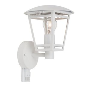 BRILLIANT 42397/05 | Riley Brilliant zidna svjetiljka sa senzorom 1x E27 IP44 bijelo