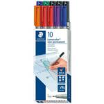 Staedtler flomaster za foliju Lumocolor® non-permanent pen 316 316 B10 crvena, plava boja, zelena, crna, narančasta, ljubičasta
