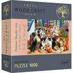 Wood Craft: Pas prijatelj 1000 kom premium drvene puzzle - Trefl