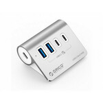 ORICO M3CU2-G2, 2x USB-A, 2x USB-C, USB 3.2 Gen2, 10 Gbps, ALU, ORICO M3CU2-G2 M3CU2-G2-05-SV-BP
