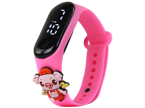Pink Piggy Touch Screen Watch with Adjustable Band