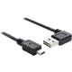 Delock USB kabel USB 2.0 USB-A utikač, USB-Mini-B utikač 1.00 m crna pozlaćeni kontakti, ul certificiran