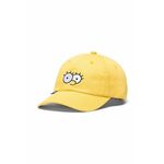 Pamučna kapa Herschel X The Simpsons boja: žuta, s aplikacijom - zlatna. Kapa sa šiltom u stilu baseball iz kolekcije Herschel. Model izrađen od tkanine s aplikacijom.