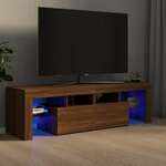<em>TV</em> ormarić s LED svjetlima boja smeđeg hrasta 140x36 5x40 cm