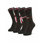 Set od 2 para muških visokih čarapa Tommy Hilfiger 100001492 Black 001
