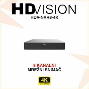 HDVISION 8 KANALNI 4K MREŽNI VIDEO SNIMAČ HDV-NVR8-4K
