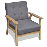 vidaXL Retro siva drvena fotelja