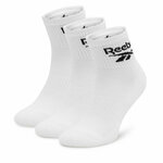 Set od 3 para unisex visokih čarapa Reebok R0427-SS24 (3-pack) Bijela