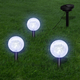 vidaXL Solarna lopta lampa 3 lampe za vrtove sa šiljcima i solarna ploča