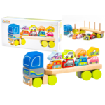 Wooden Truck Lorry with Cars Sorter LM-12 13418
