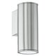 EGLO 94106 | RigaLED2 Eglo zidna svjetiljka cilindar 1x GU10 240lm 3000K IP44 plemeniti čelik, čelik sivo