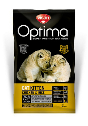 Visán Optimanova Cat Kitten Chicken &amp; Rice 8 kg