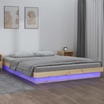 LED okvir za krevet 160 x 200 cm od masivnog drva