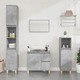 3-dijelni set kupaonskih ormarića siva boja betona drveni