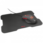 Miš TRUST Ziva Gaming, optički, LED, 3000dpi, USB, crni, sa podlogom