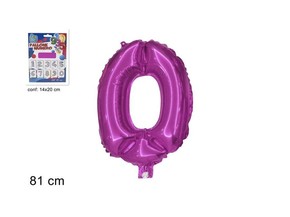 Balon folijski broj 0 roza