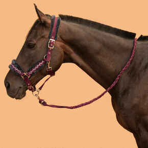 Ular i povodac za konja i ponija Comfort bordo-plavo-crni