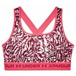 Sportski grudnjak Under Armour Women's Armour Mid Crossback Printed Sports Bra - penta pink/black
