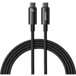 Kabel BASEUS, USB-C na USB-C, 240W, Woven, 200cm, PD, FC, Black, CAWJ040101