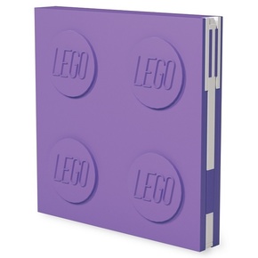 Ljubičasta četvrtasta bilježnica s gel kemijskom olovkom LEGO®