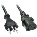 LINDY struja priključni kabel [1x švicarski utikač - 1x ženski konektor IEC c13, 10 a] 3 m crna
