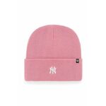 Kapa 47brand Mlb New York Yankees boja: ružičasta, - roza. Kapa iz kolekcije 47brand. Model izrađen od pletiva s aplikacijom.