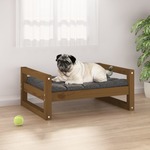 Krevet za pse boja meda 65 5x50 5x28 cm od masivne borovine