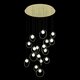 EGLO 390346 | Portocolom Eglo visilice svjetiljka jačina svjetlosti se može podešavati 17x LED 5950lm 3000K mesing, zlatno, opal