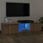 TV ormarić s LED svjetlima boja smeđeg hrasta 120x30x35,5 cm