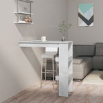 Zidni barski stol boja betona 102x45x103,5 cm konstruirano drvo