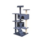 vidaXL Penjalica Grebalica za Mačke sa Stupovima od Sisala 125 cm Tamno Plava