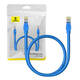 Okrugli kabel Baseus Ethernet RJ45, Cat.6, 0,5m (plavi) (paket od 5 komada)