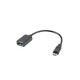 LANBERG USB Micro (M) 2.0 na USB-A(F) adapterski kabel 15CM crni OTG
