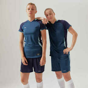 Majica kratkih rukava za nogomet ženska plava