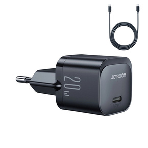 Joyroom JR-TCF02 wall charger 20W USB-C PD + USB-C / USB-C cable black