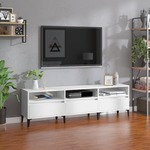 TV ormarić bijeli 150x30x44 5 cm od konstruiranog drva