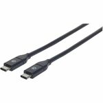 Manhattan USB kabel USB 3.2 gen.2 (USB 3.1 gen.2) USB-C® utikač, USB-C® utikač 50.00 cm crna 354899