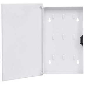 VidaXL Kutija za ključeve s magnetnom pločom bijela 30 x 20 x 5