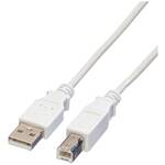 Value USB kabel USB 2.0 USB-A utikač, USB-B utikač 4.50 m bijela sa zaštitom 11.99.8841