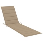 vidaXL Jastuk za ležaljku za sunčanje bež 200 x 50 x 4 cm od tkanine