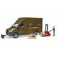 Mercedes-Benz Sprinter UPS vehicle with driver and accessories