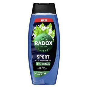Radox Sport Mint And Sea Salt 3-in-1 Shower Gel osvježavajući gel za tuširanje 450 ml za muškarce