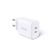 Zidni punjač UGREEN CD243, 2x USB-C, 40W (bijeli)