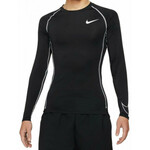Muška kompresijska odjeća Nike Pro Dri-Fit Tight Top LS M - black/white/white