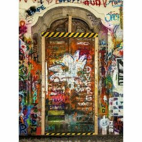 Click Props Background Vinyl with Print Graffiti Door 2 2.13x2.9m studijska foto pozadina s grafikom